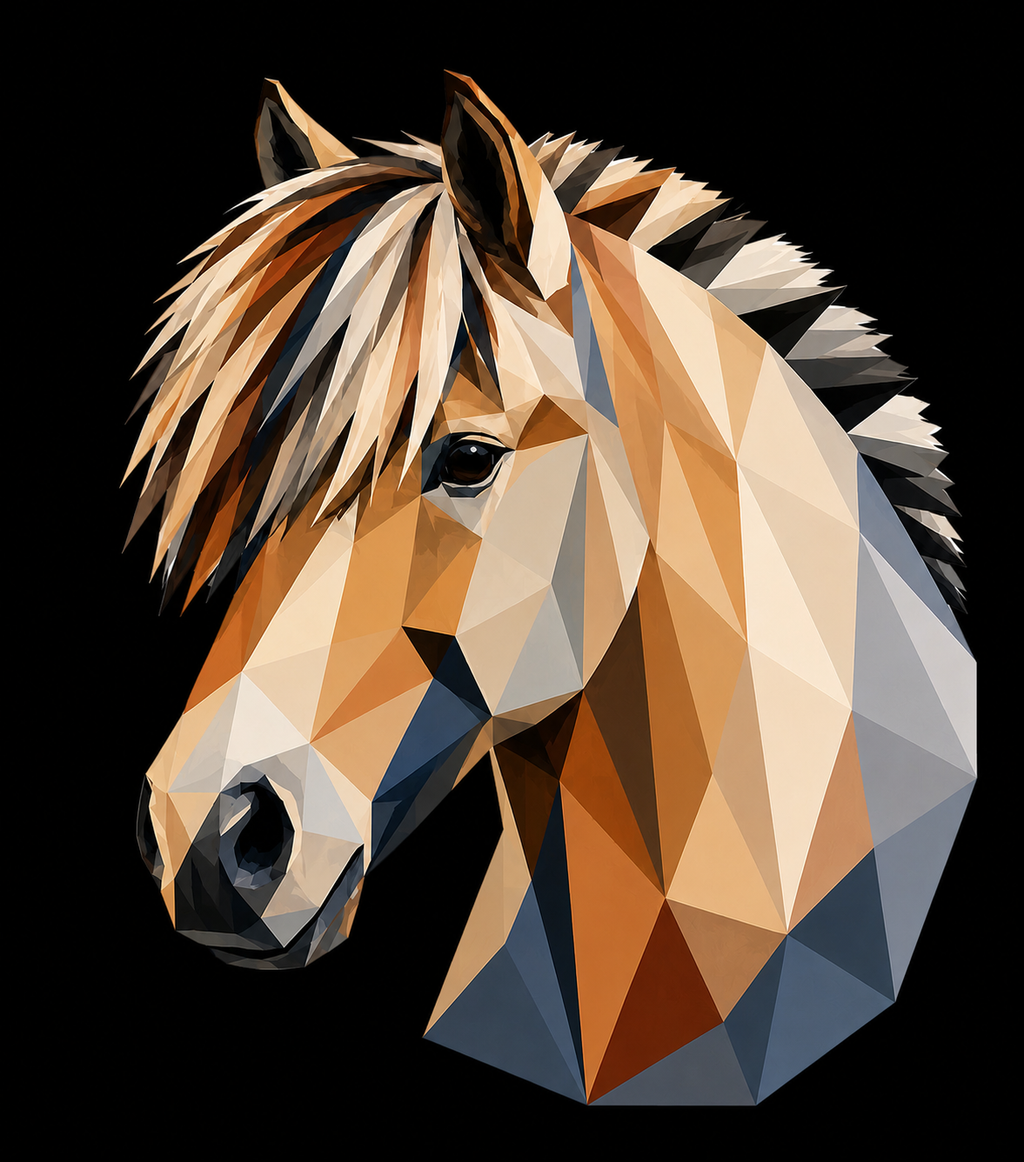 Poly Horse Tee - Fjord