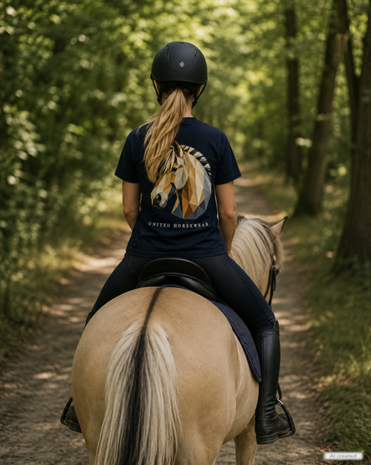 Poly Horse Tee - Fjord
